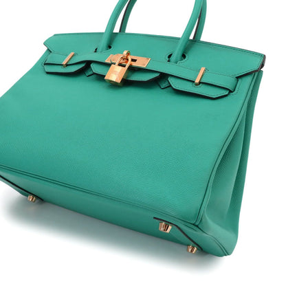 Hermes Birkin 30 Epsom Blue Paon Hand Bag Gold — view 8