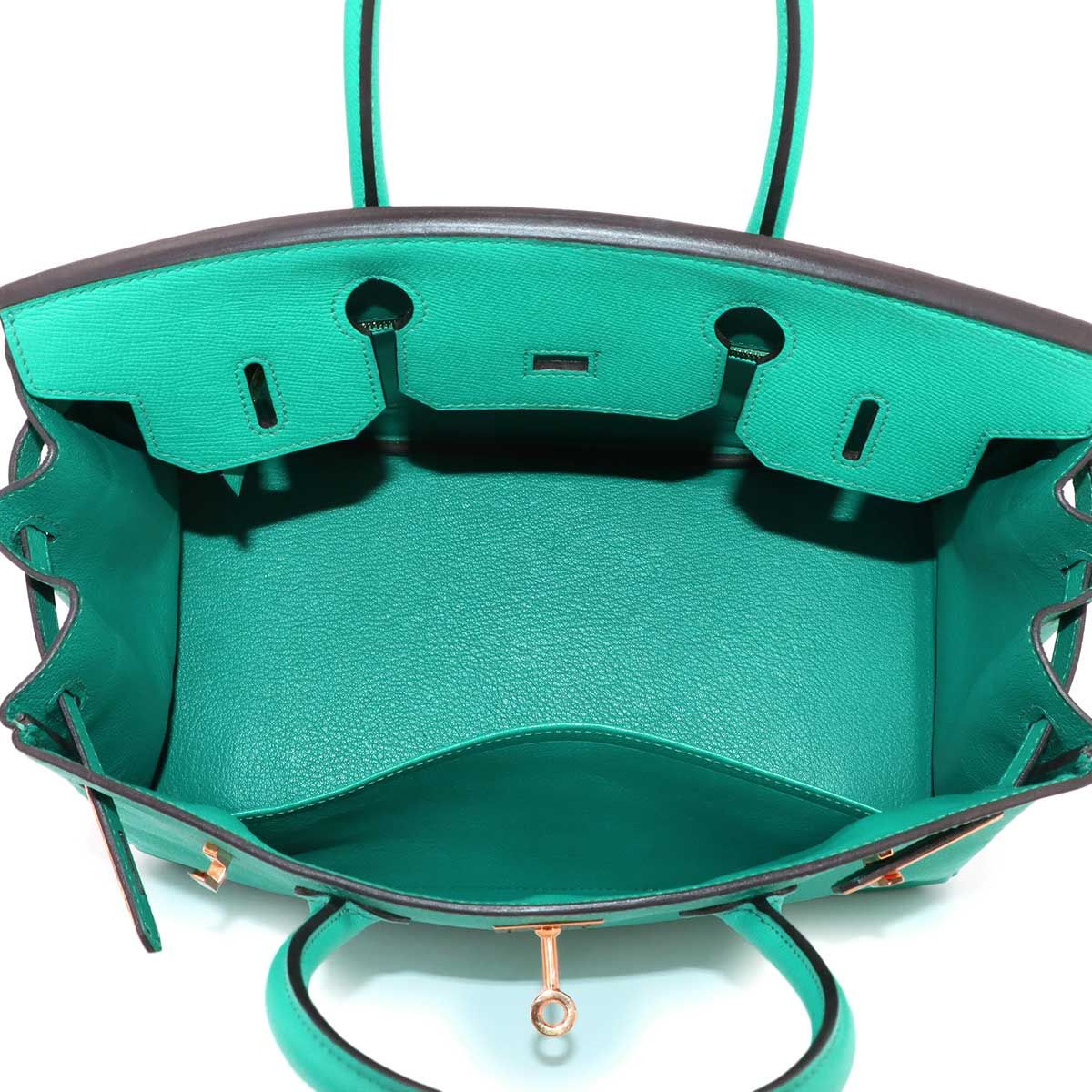 Hermes Birkin 30 Epsom Blue Paon Hand Bag Gold — view 6