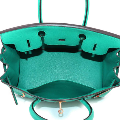 Hermes Birkin 30 Epsom Blue Paon Hand Bag Gold — view 6