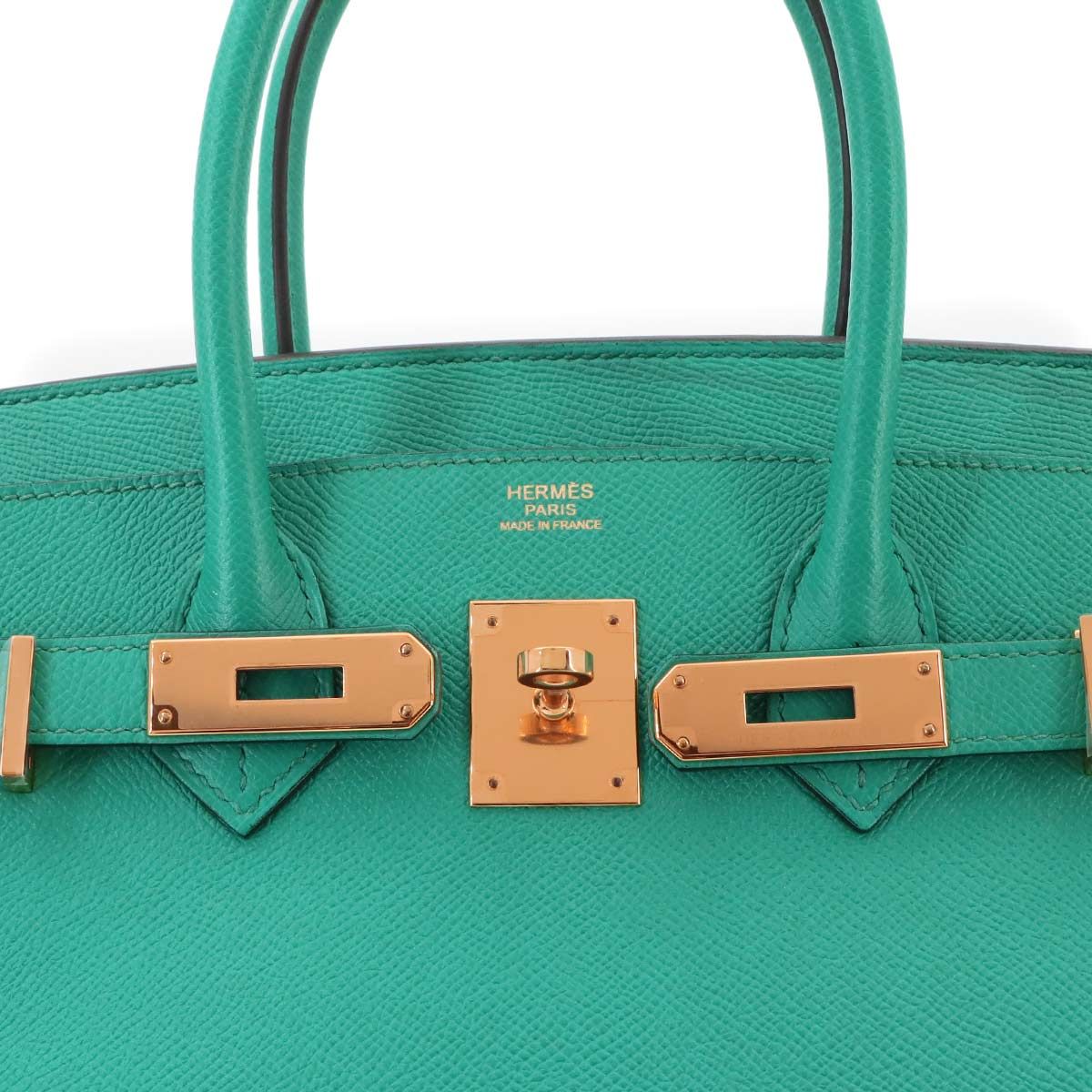 Hermes Birkin 30 Epsom Blue Paon Hand Bag Gold — view 7