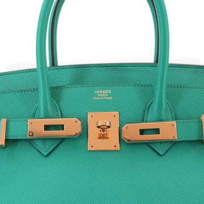 Hermes Birkin 30 Epsom Blue Paon Hand Bag Gold — view 7