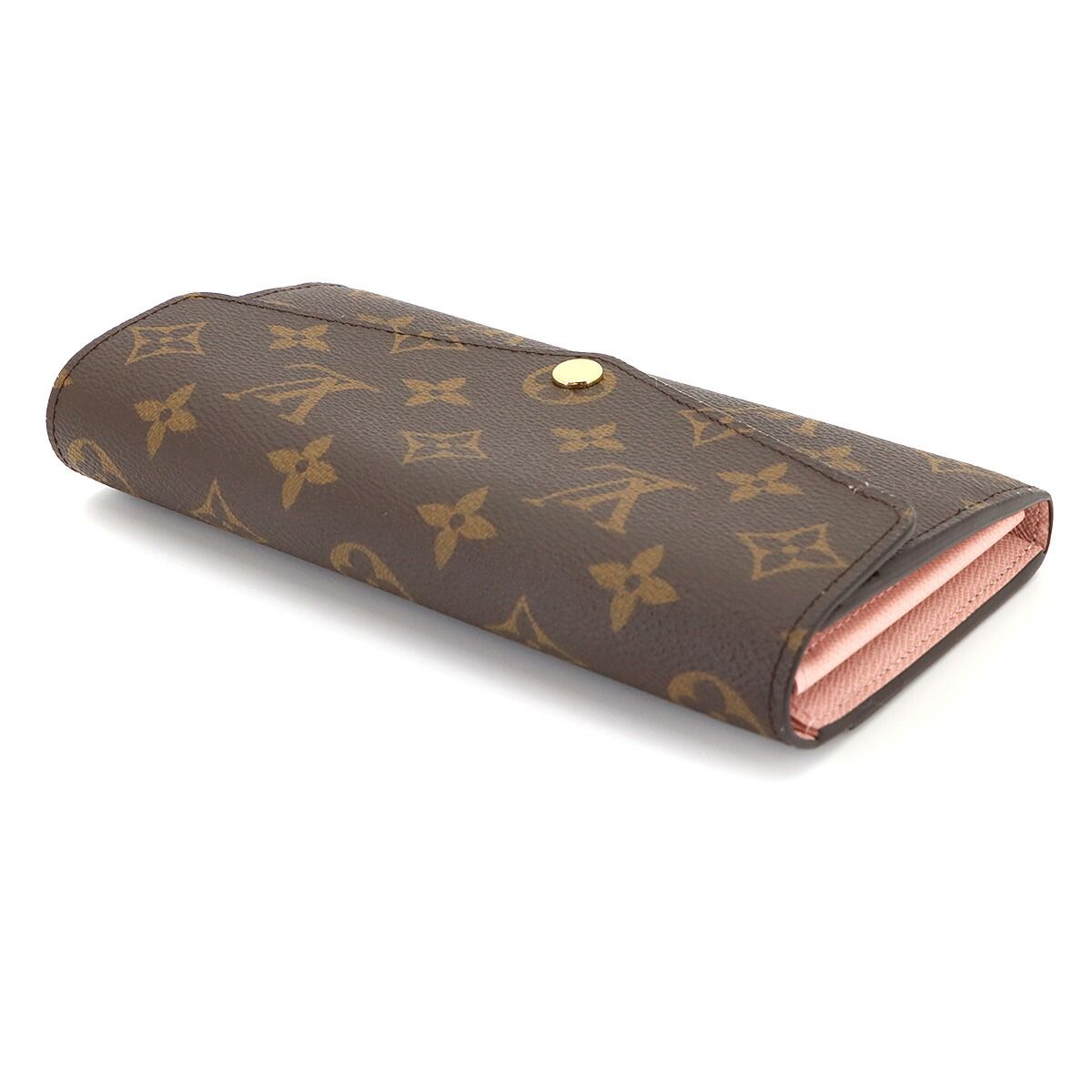 Louis Vuitton Exhibition Monogram Portefeuille Sarah Bifold Wallet Rose Valley — view 5
