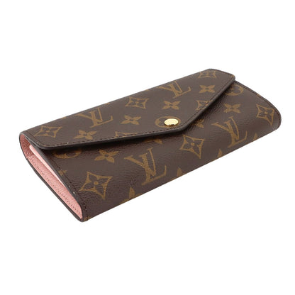 Louis Vuitton Exhibition Monogram Portefeuille Sarah Bifold Wallet Rose Valley — view 4