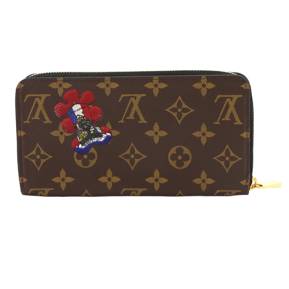 Louis Vuitton Monogram Zippy Wallet Kabuki Daruma Brown Kansai Yamamoto — view 3