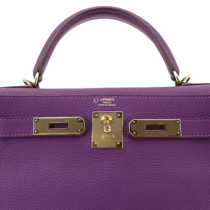 Hermes Kelly 28 Personal Togo Anemone Etain 2-Way Bag Retourne — view 6