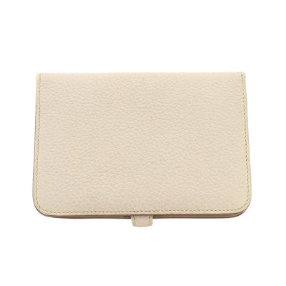 Hermes Dogon Compact Bifold Wallet Togo Beton Silver — view 3