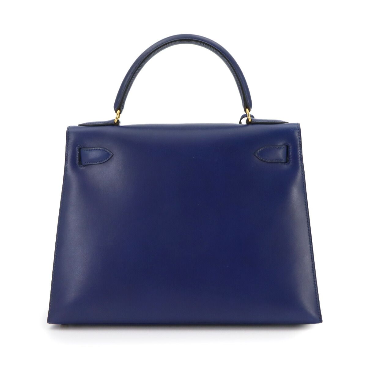 Hermes Kelly 28 Box Calf Blue 2-Way Bag Sellier — view 3