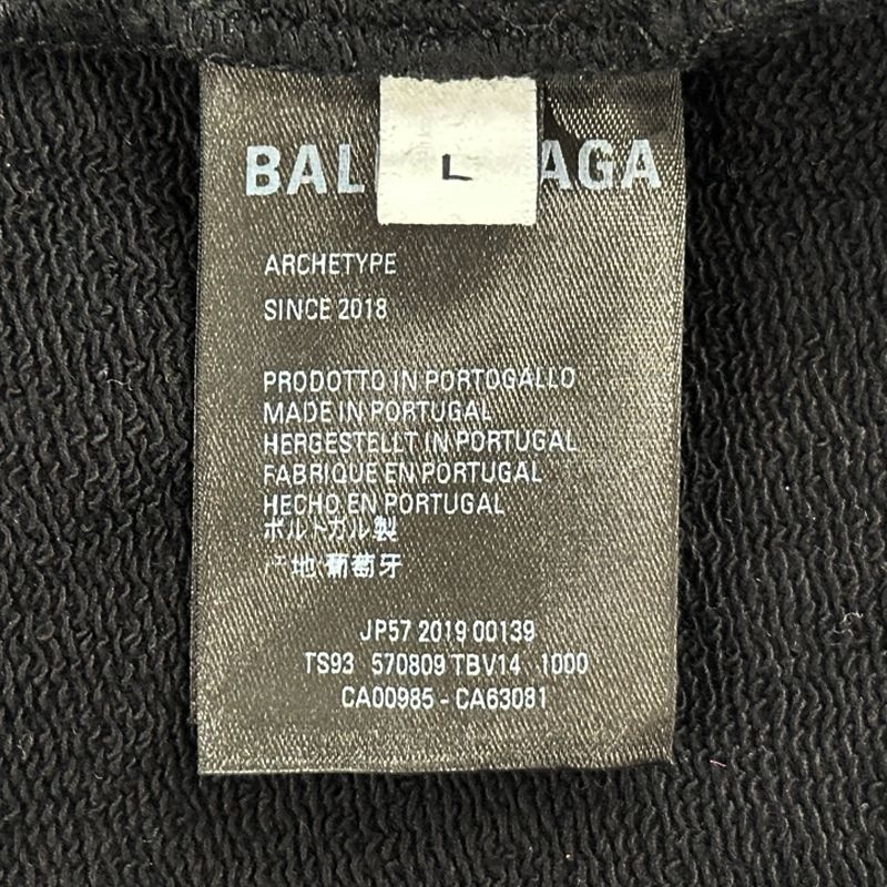 Balenciaga Hoodie Cotton Black L Oversize — view 7