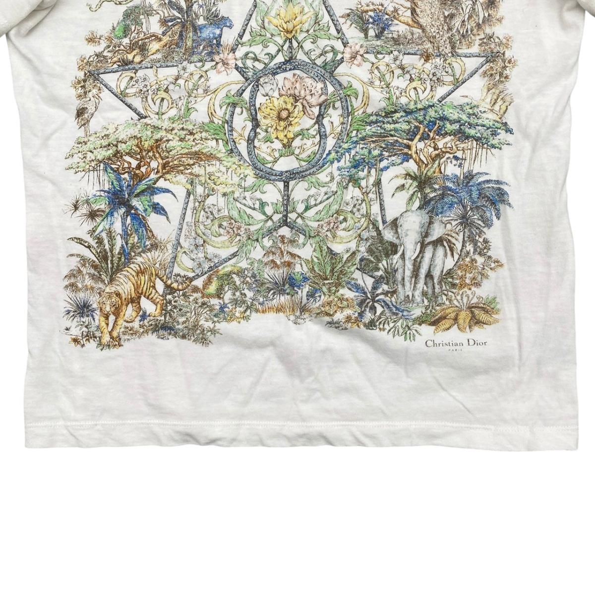 Dior Short Sleeve T-Shirt Etoile de Voyage S Star Botanical Animal White — view 4