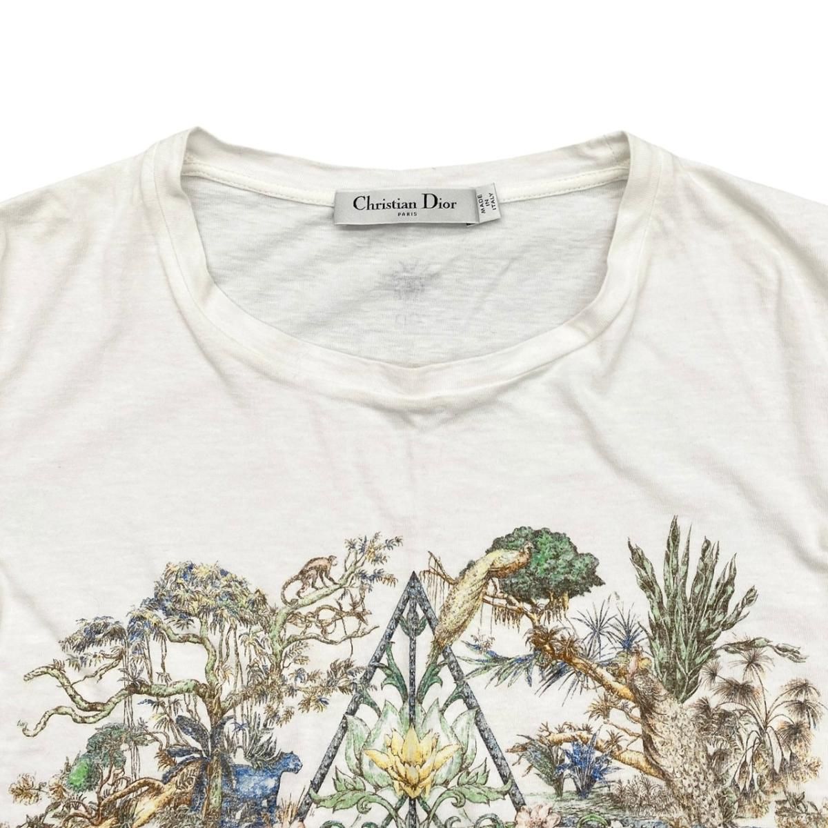 Dior Short Sleeve T-Shirt Etoile de Voyage S Star Botanical Animal White — view 3