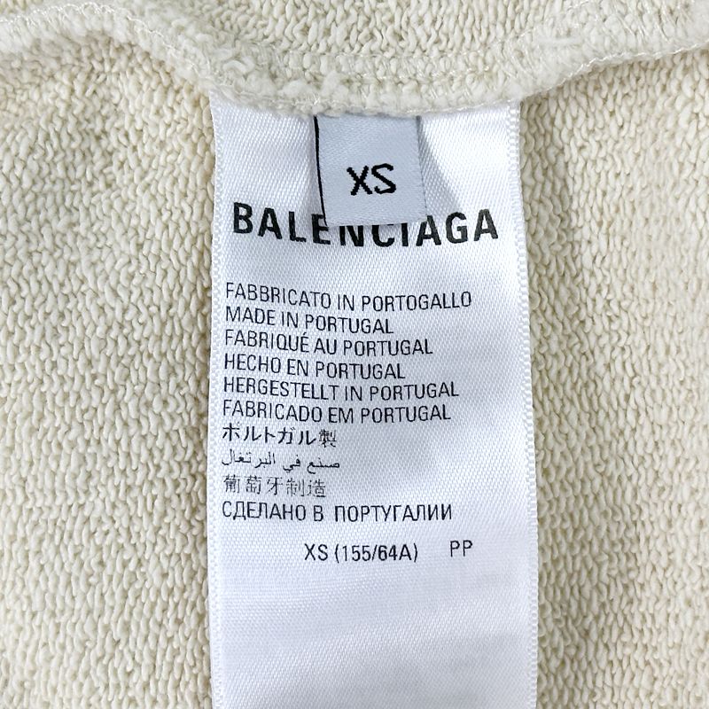 Balenciaga Set Cotton Short Sleeve T-Shirt Shorts Off White XS S Oversize — view 9