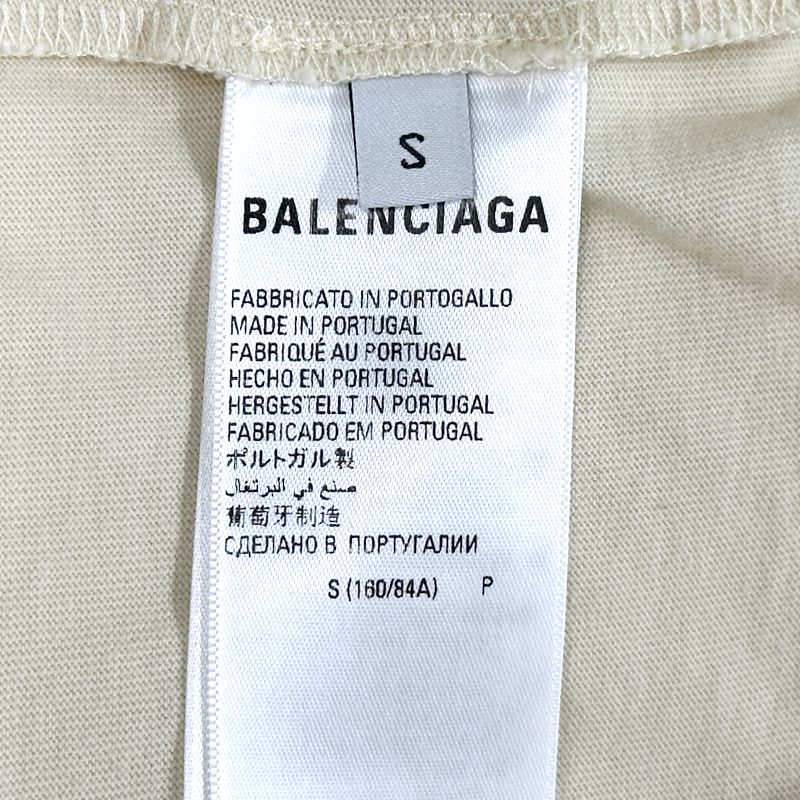 Balenciaga Set Cotton Short Sleeve T-Shirt Shorts Off White XS S Oversize — view 5