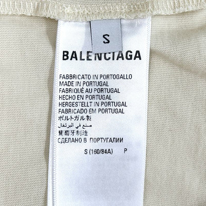 Balenciaga Set Cotton Short Sleeve T-Shirt Shorts Off White XS S Oversize — view 5