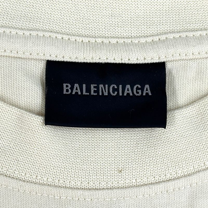 Balenciaga Set Cotton Short Sleeve T-Shirt Shorts Off White XS S Oversize — view 4