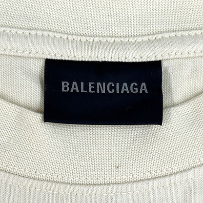 Balenciaga Set Cotton Short Sleeve T-Shirt Shorts Off White XS S Oversize — view 4