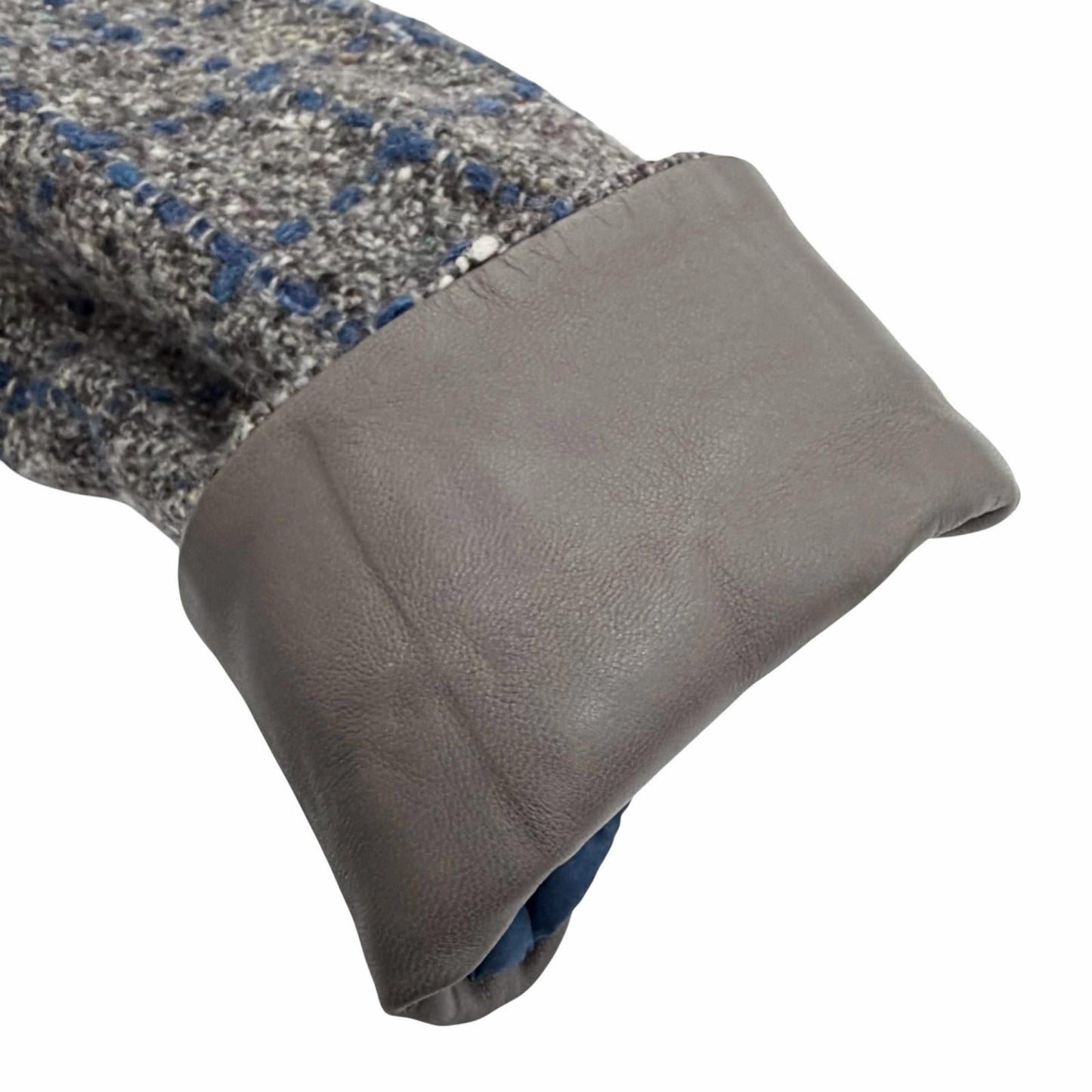 Loro Piana Wool Cashmere Plaid Calf Usage Jacket Gray Blue 40 — view 6