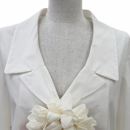 Gucci Cotton 100% Open Color Interlocking Gold Button Flower Ribbon Brooch Long — view 4