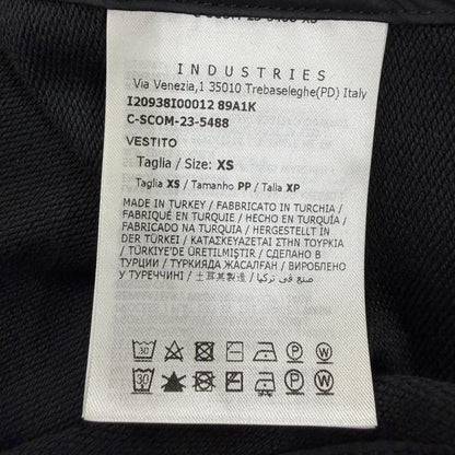 Moncler Vestito Cotton 100% Logo Patch Long Sleeve Dress Black XS — view 8