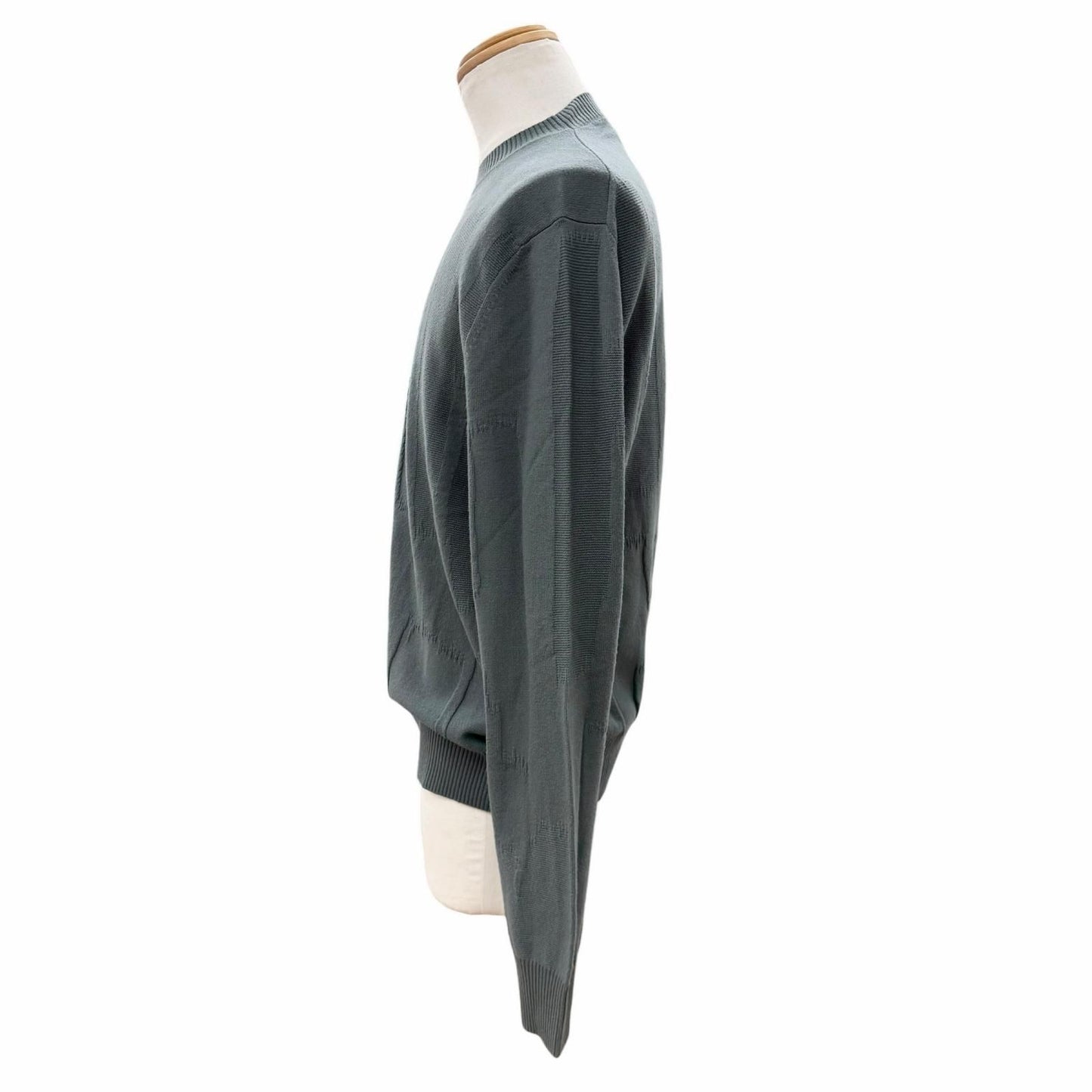 Hermes Cashmere Crew Neck Pullover Knit Sweater Khaki — view 3