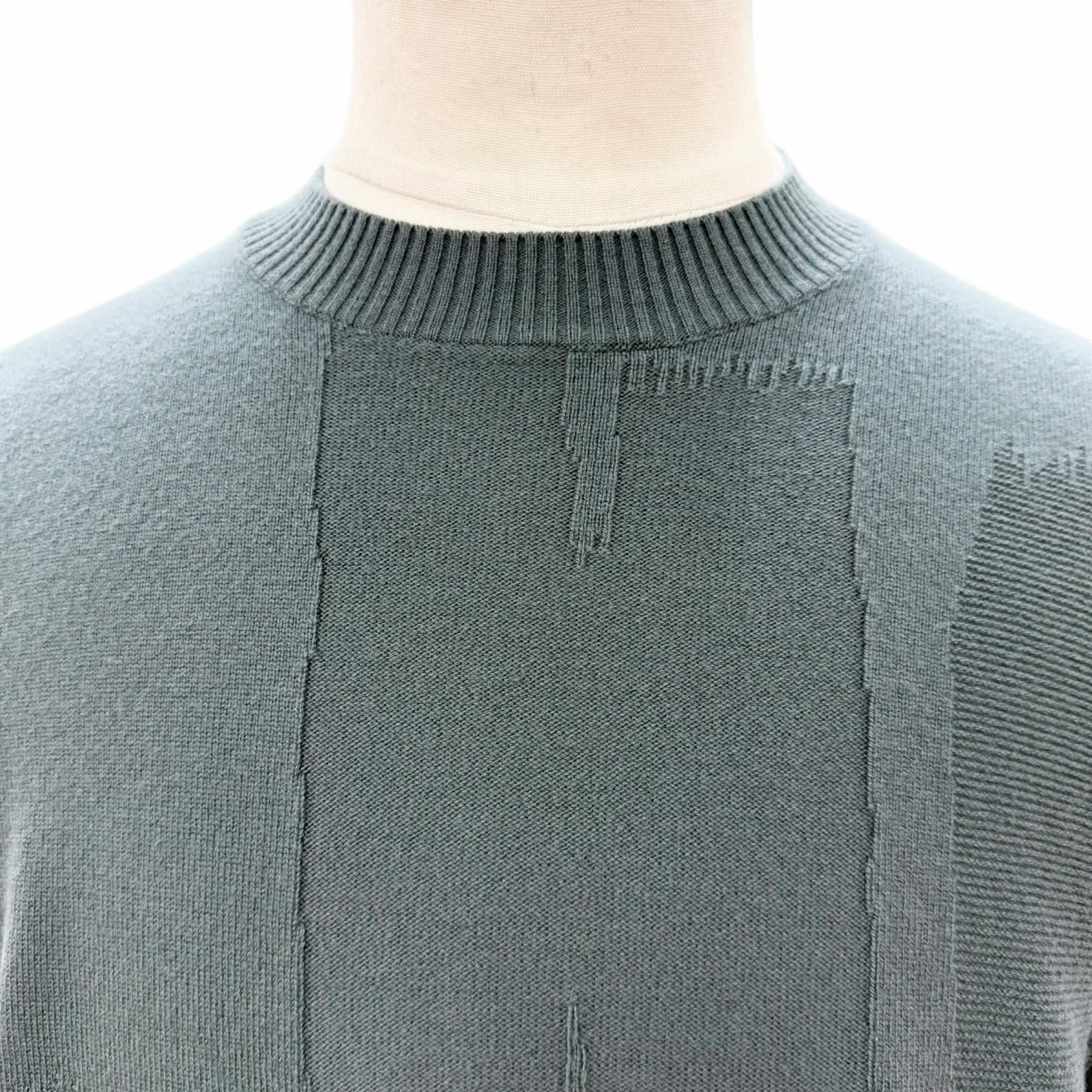 Hermes Cashmere Crew Neck Pullover Knit Sweater Khaki — view 2