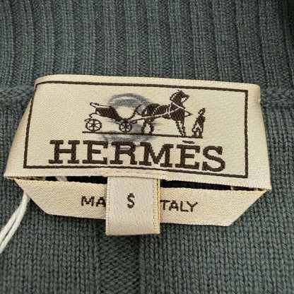 Hermes Cashmere Crew Neck Pullover Knit Sweater Khaki — view 5