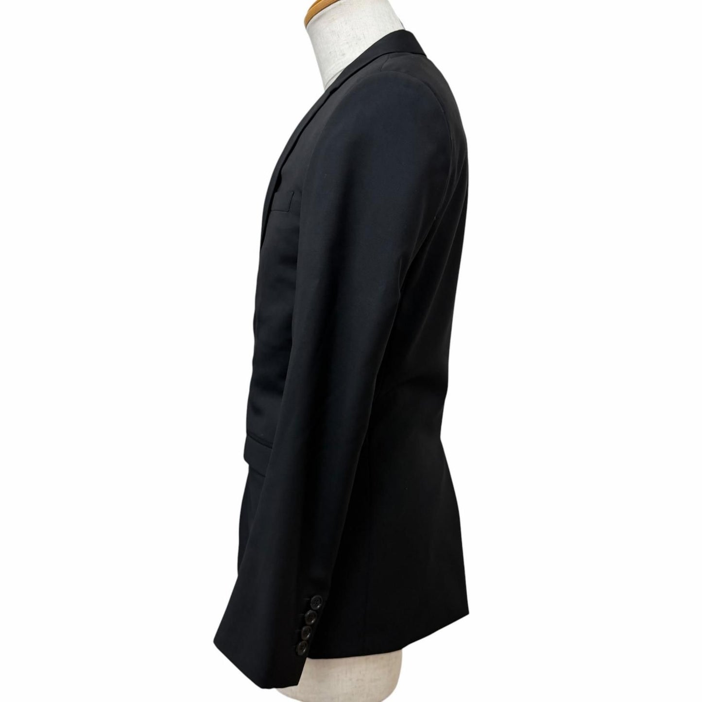 Dior Homme Narrow Lapel Single Tailored Jacket Blazer Black 44 — view 3
