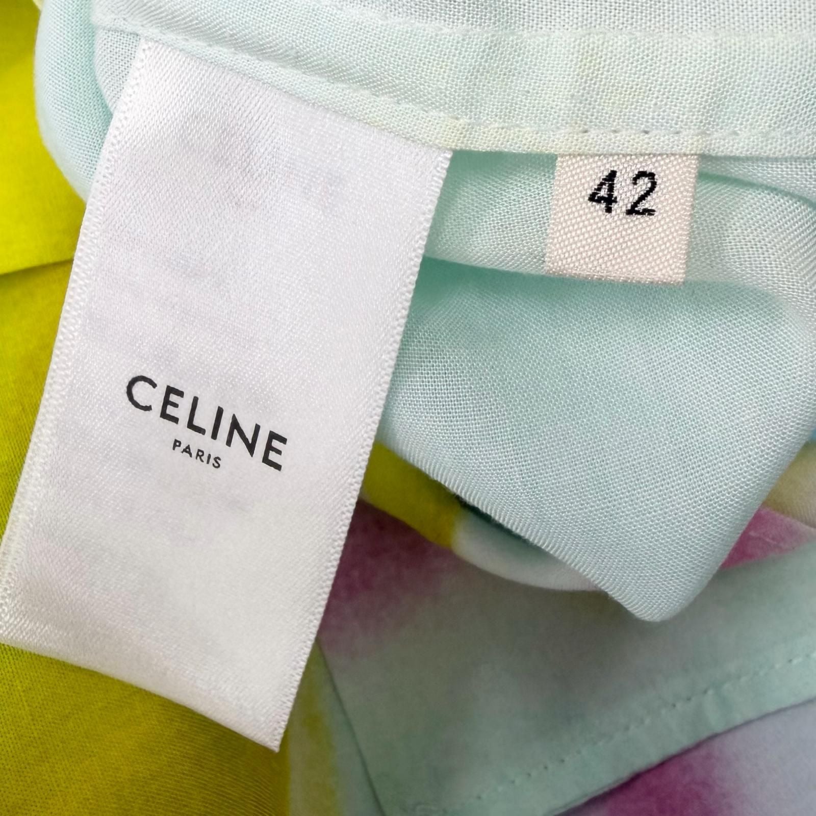 Celine Artist Print Marcelo Lovin Loose Short Sleeve Hawaiian Shirt Light Blue — view 7