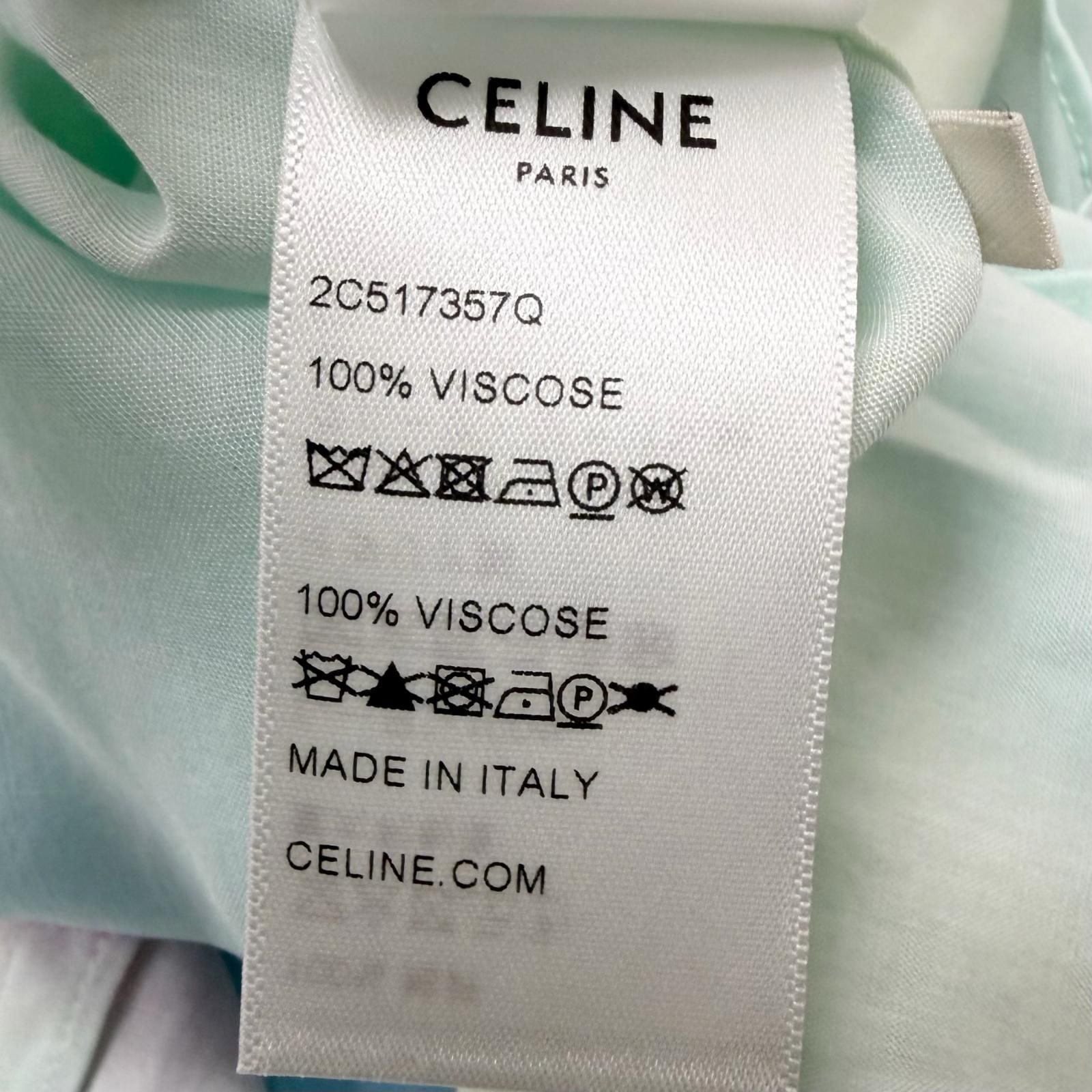 Celine Artist Print Marcelo Lovin Loose Short Sleeve Hawaiian Shirt Light Blue — view 8