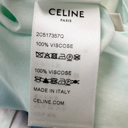 Celine Artist Print Marcelo Lovin Loose Short Sleeve Hawaiian Shirt Light Blue — view 8