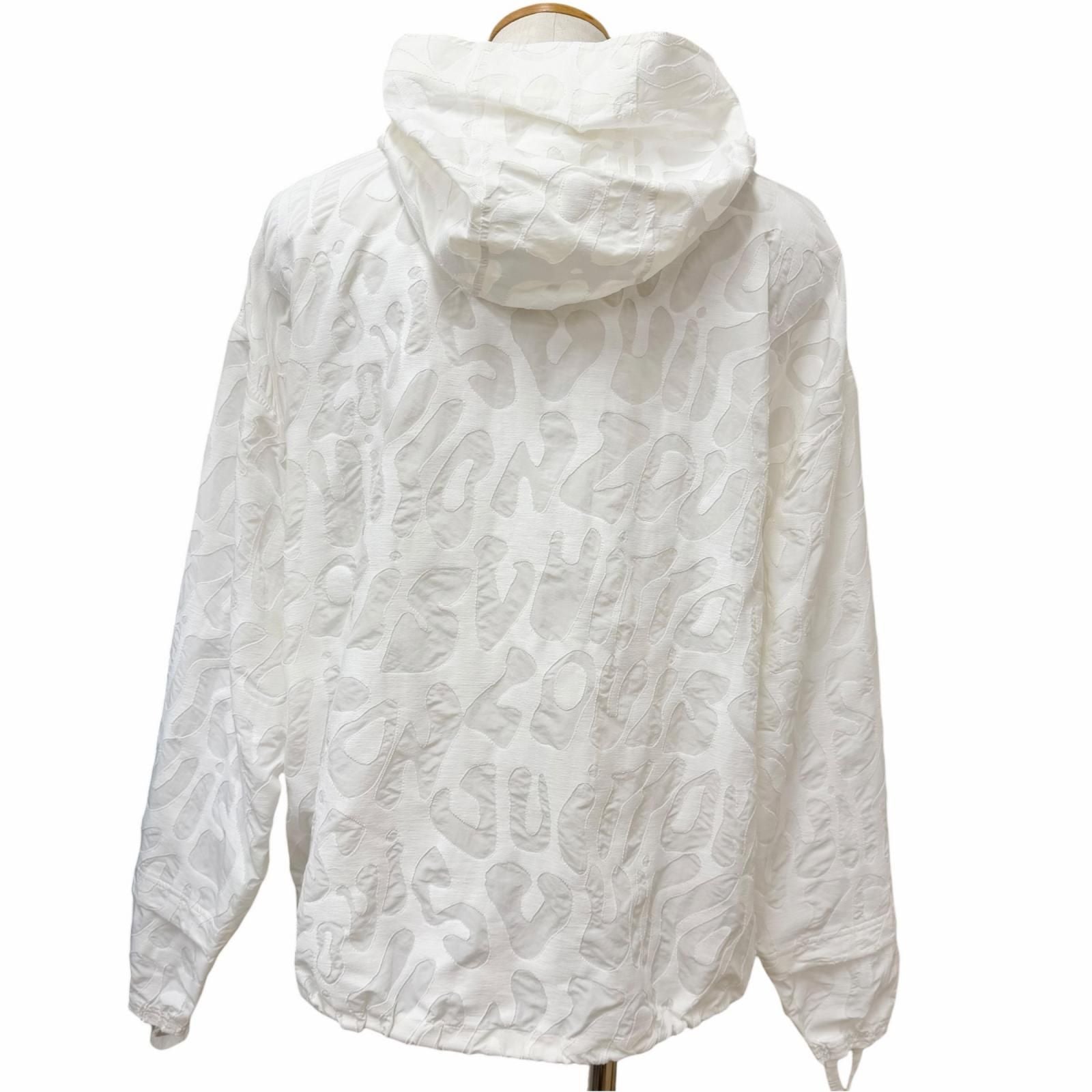 Louis Vuitton Logo Allover Pattern Packable Light Zip Up Jacket Hoodie White 48 — view 4