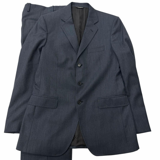 Dolce & Gabbana Black Tag 100% Virgin Wool Singles Set Navy 48