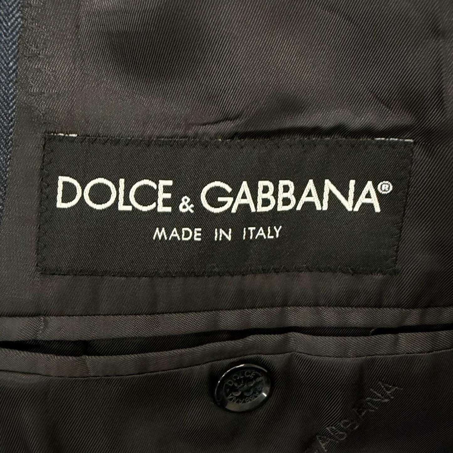 Dolce & Gabbana Black Tag 100% Virgin Wool Singles Set Navy 48 — view 8