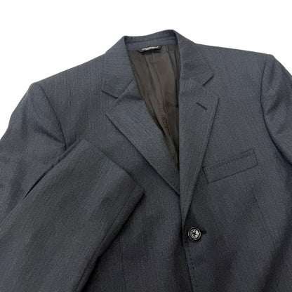 Dolce & Gabbana Black Tag 100% Virgin Wool Singles Set Navy 48 — view 2