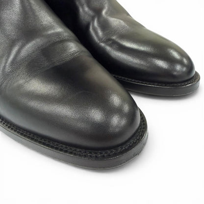 Hermes Silver Kelly Buckle Leather Jumping Boots Long Black — view 8