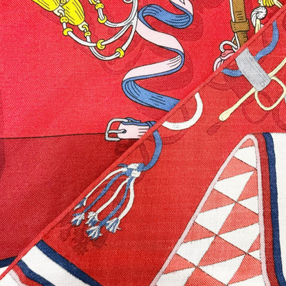Hermes Triangle Jean Bouquets Sellier Saddlemaker's Bouquet Cashmere Silk Large — view 4