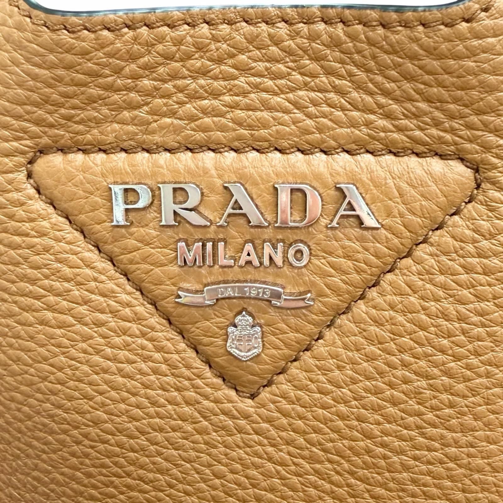 Prada 445500 Handbag Brown — view 8