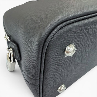 Hermes Bolide 30 Veau Epsom Silver Handbag Black — view 8