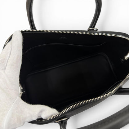 Hermes Bolide 30 Veau Epsom Silver Handbag Black — view 6
