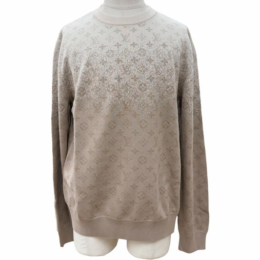 Louis Vuitton Cotton Monogram Long Sleeve Crew Neck Knit Pullover Sweatshirt