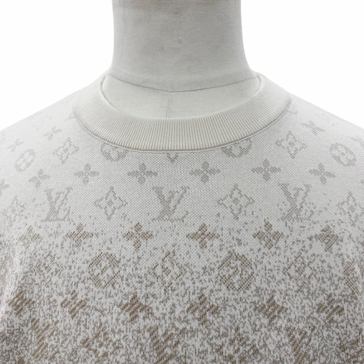 Louis Vuitton Cotton Monogram Long Sleeve Crew Neck Knit Pullover Sweatshirt — view 2