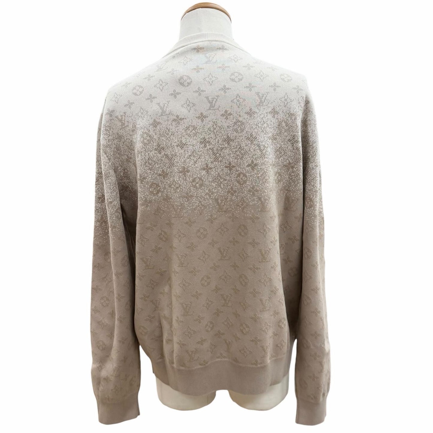 Louis Vuitton Cotton Monogram Long Sleeve Crew Neck Knit Pullover Sweatshirt — view 4
