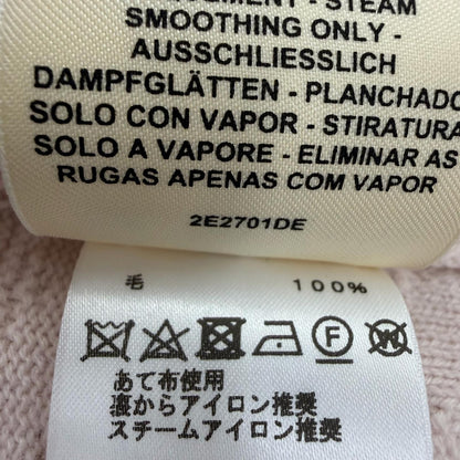Hermes Wool Logo Buttoned Jacquard Long Sleeve Knit Cardigan Pink 38 — view 8