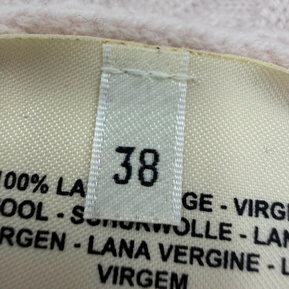 Hermes Wool Logo Buttoned Jacquard Long Sleeve Knit Cardigan Pink 38 — view 7