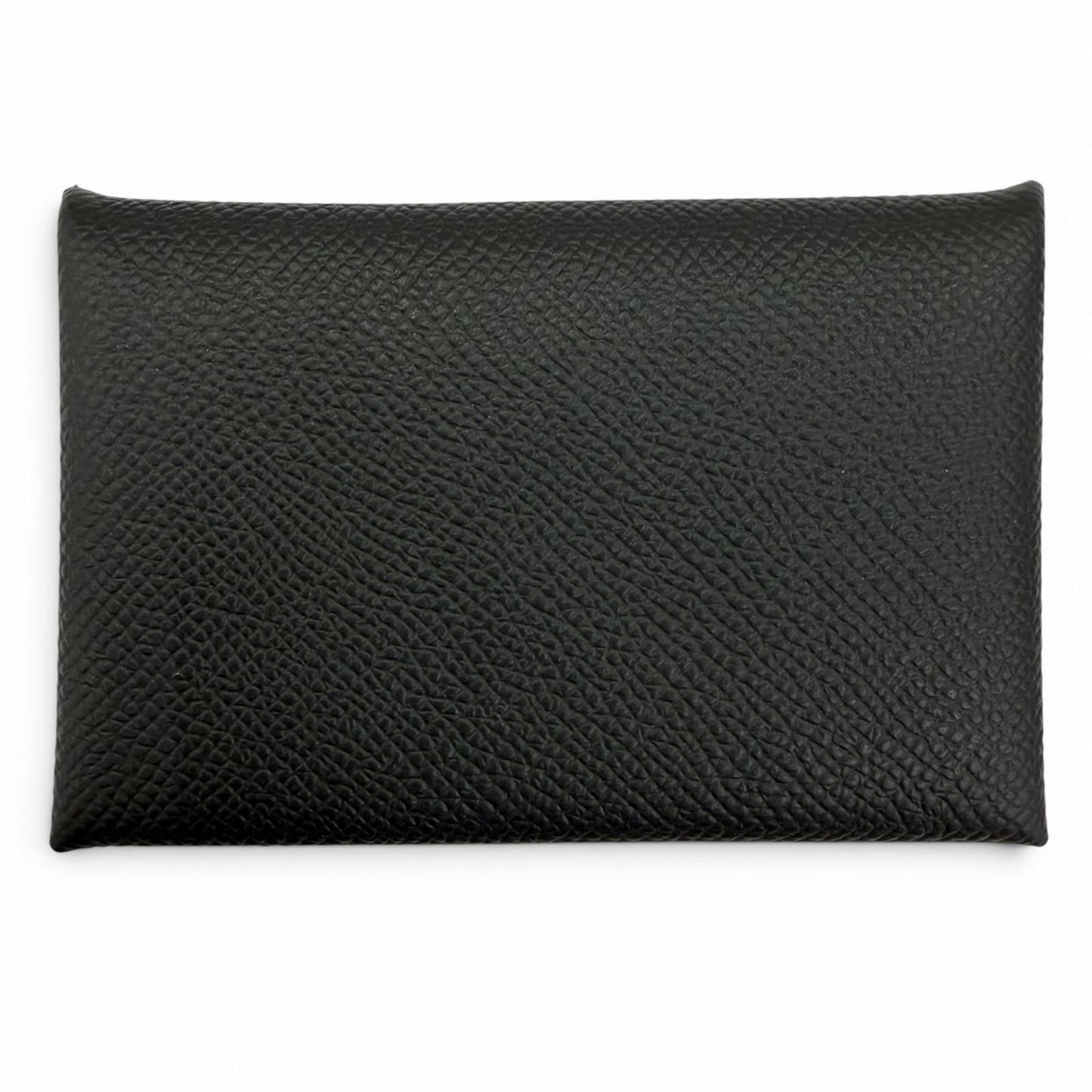 Hermes Calvi Veau Epsom Silver Card Case Black — view 3