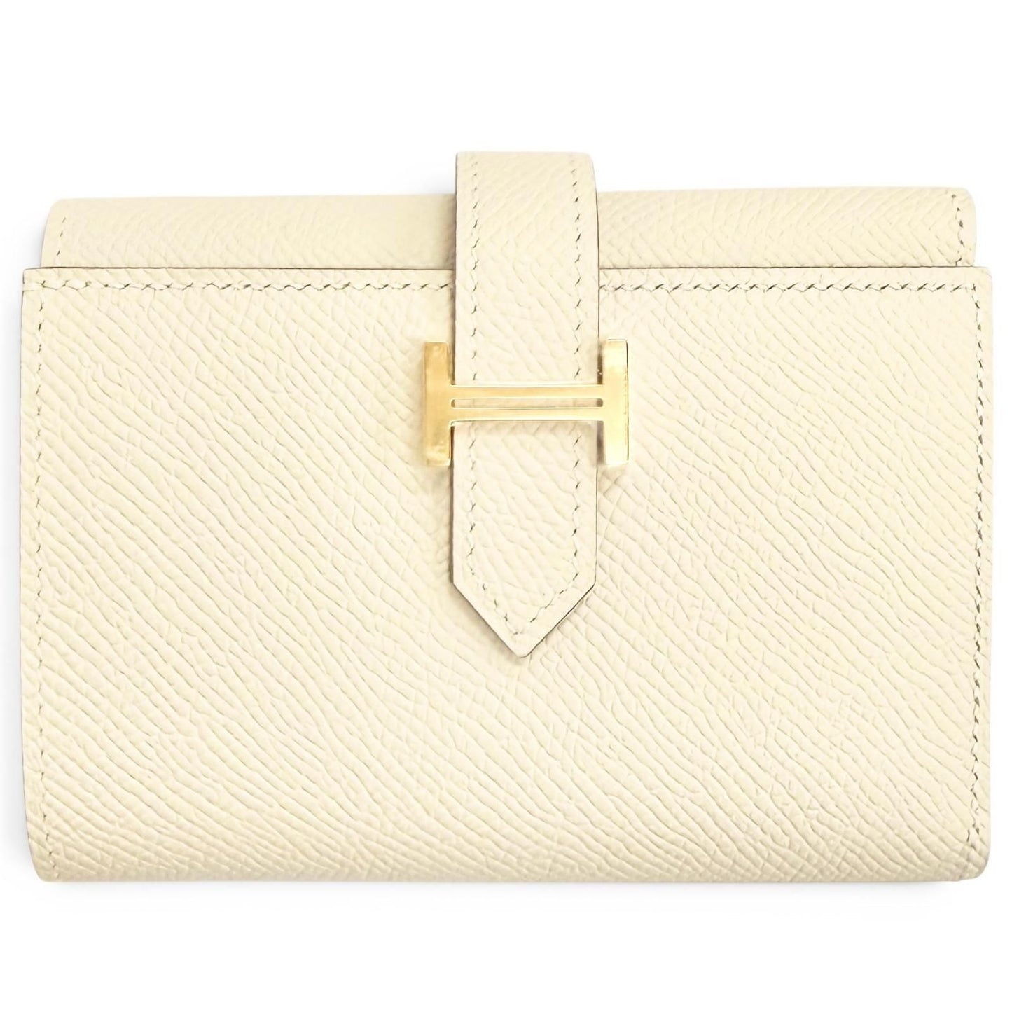 Hermes Bearn Convenience Verso Veau Epsom Cles Gold Trifold Wallet Large