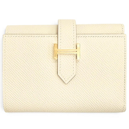 Hermes Bearn Convenience Verso Veau Epsom Cles Gold Trifold Wallet Large