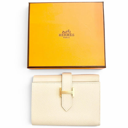 Hermes Bearn Convenience Verso Veau Epsom Cles Gold Trifold Wallet Large — view 2