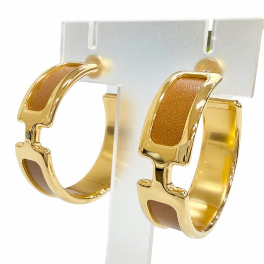 Hermes Olympe GM Earrings Gold Box Large Recommended