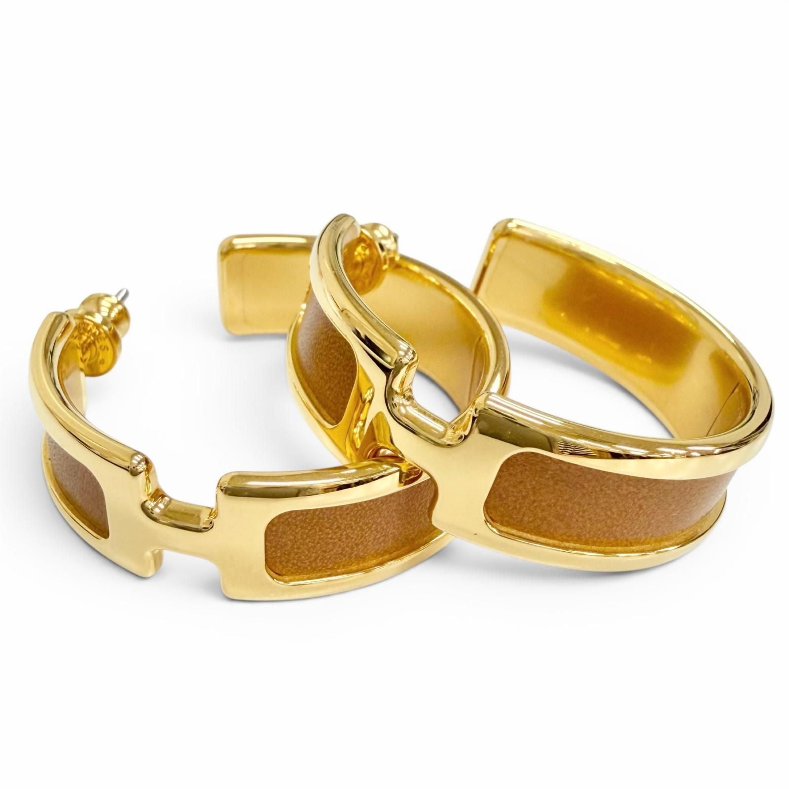 Hermes Olympe GM Earrings Gold Box Large Recommended — view 6