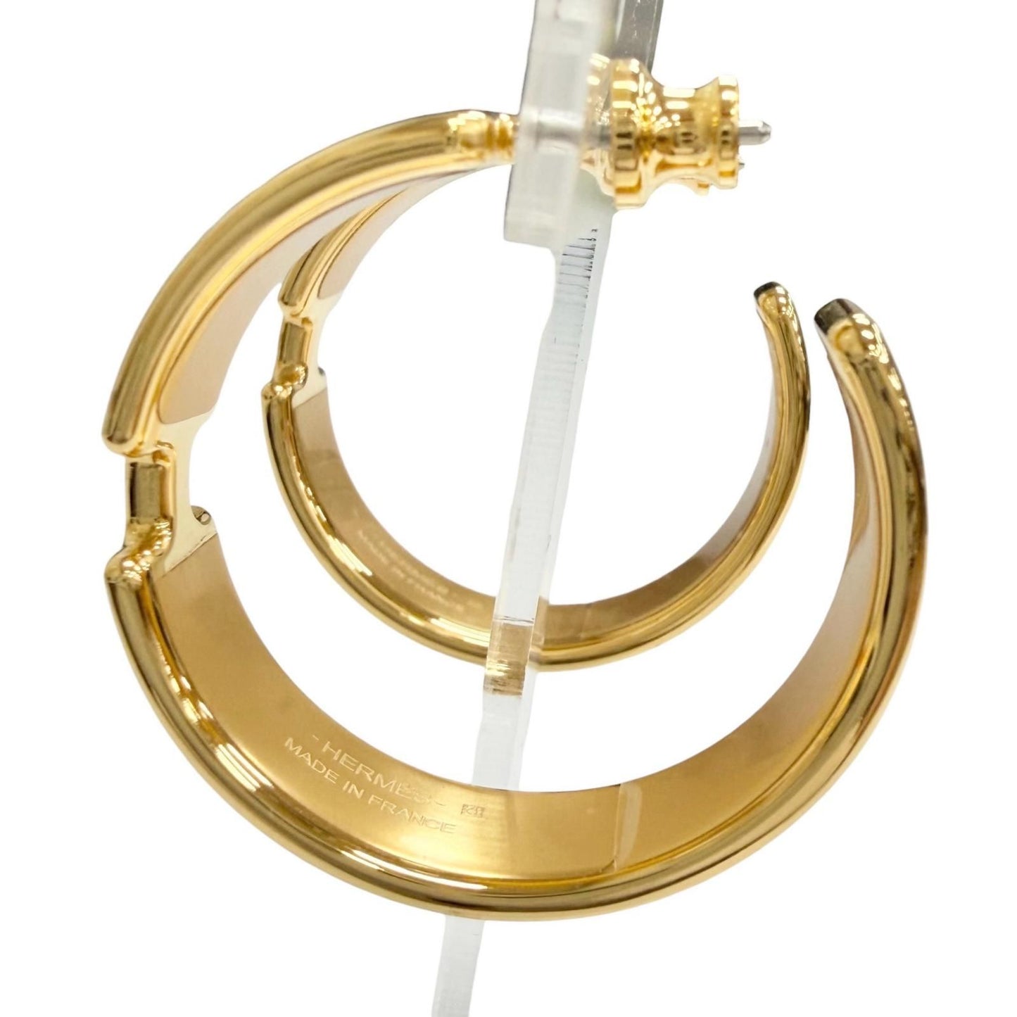 Hermes Olympe GM Earrings Gold Box Large Recommended — view 4